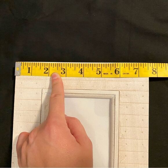 Beachy vibe picture frame. Hold 4x6 photo. Off-white. - Picture 5 of 8